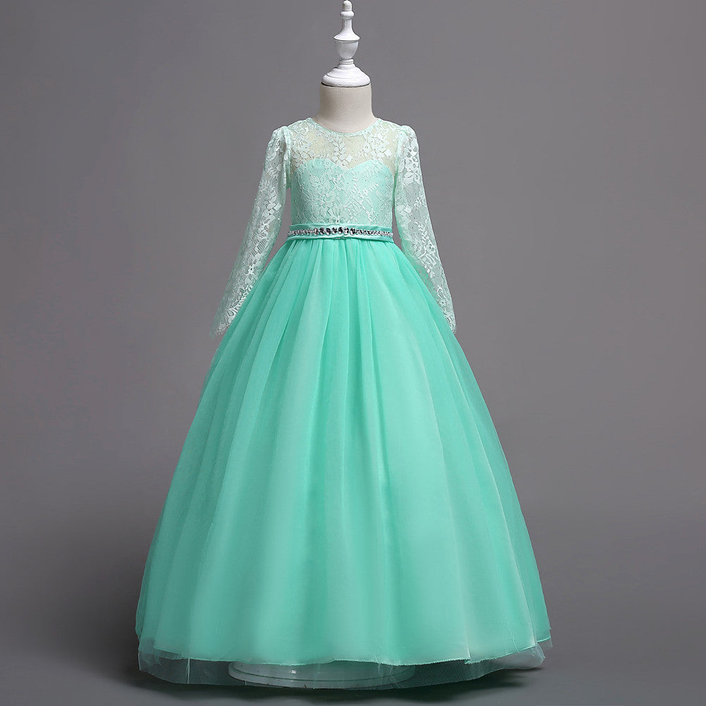 Long Sleeves Tulle Flower Girl Dress
