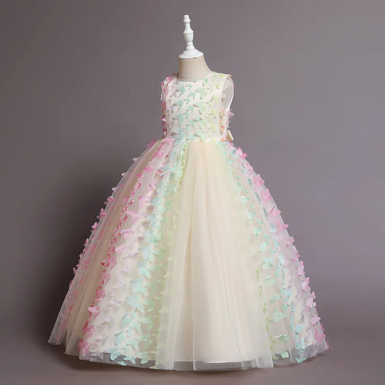 Butterfly Tulle Flower Girl Dress