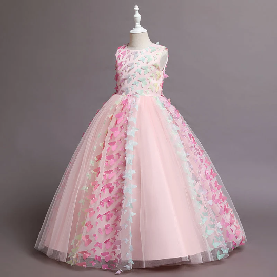 Butterfly Tulle Flower Girl Dress