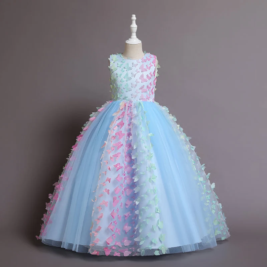 Butterfly Tulle Flower Girl Dress