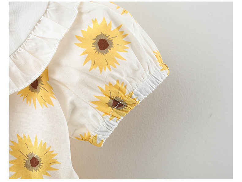 Baby Sunflower Dress with a Accessory