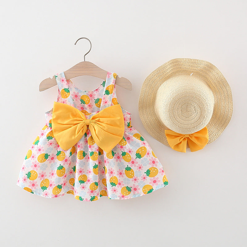 Baby Strawberry Dress with Hat