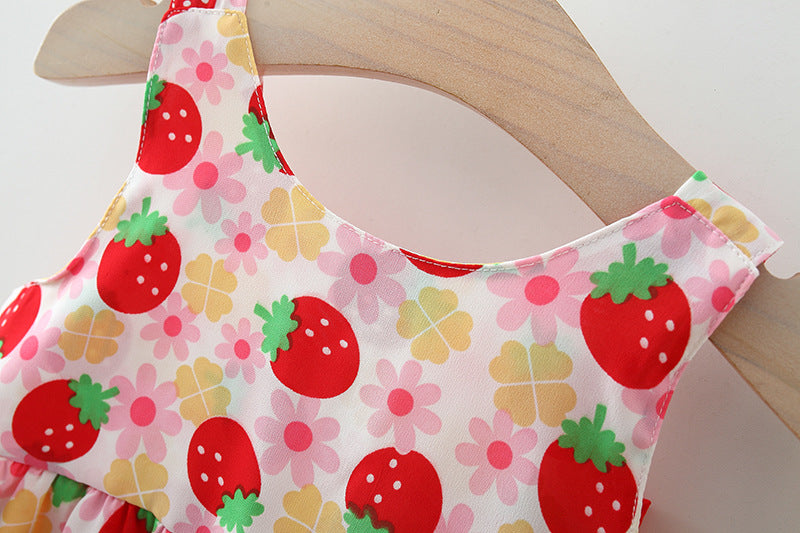 Baby Strawberry Dress with Hat