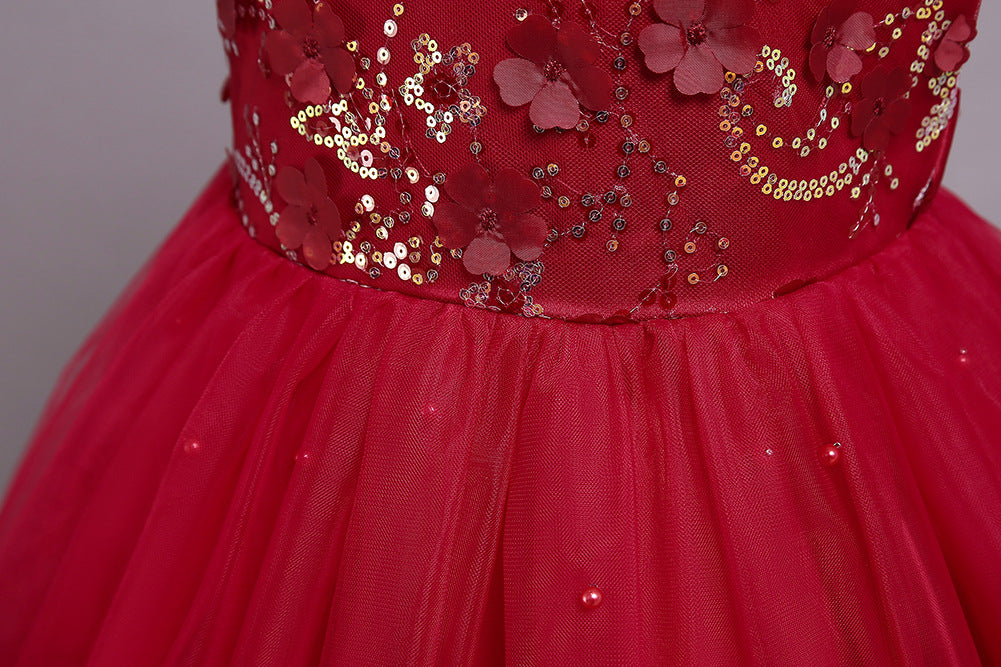Sequins Tulle Flower Girl Dress