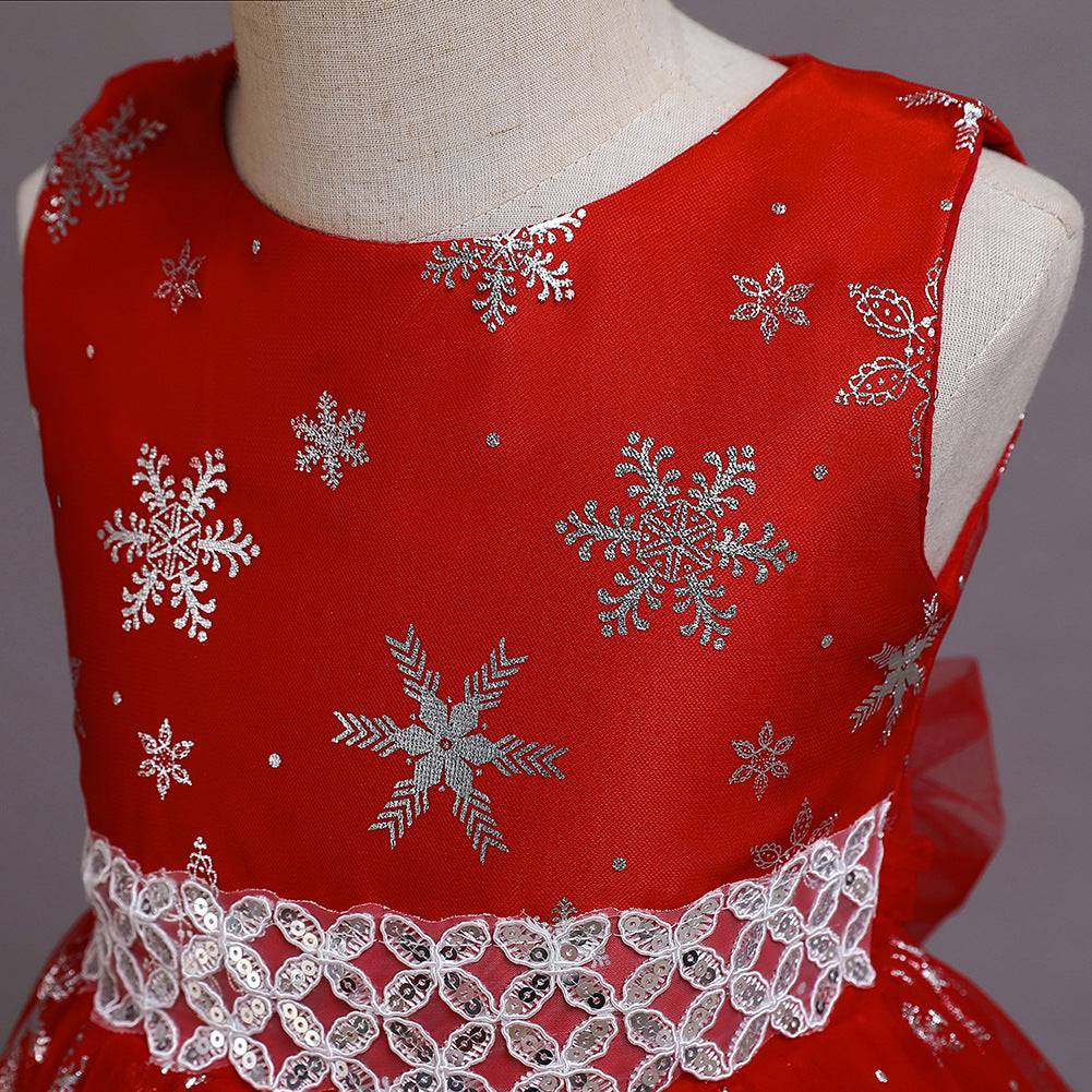 Snowflake Tulle Flower Girl Dress