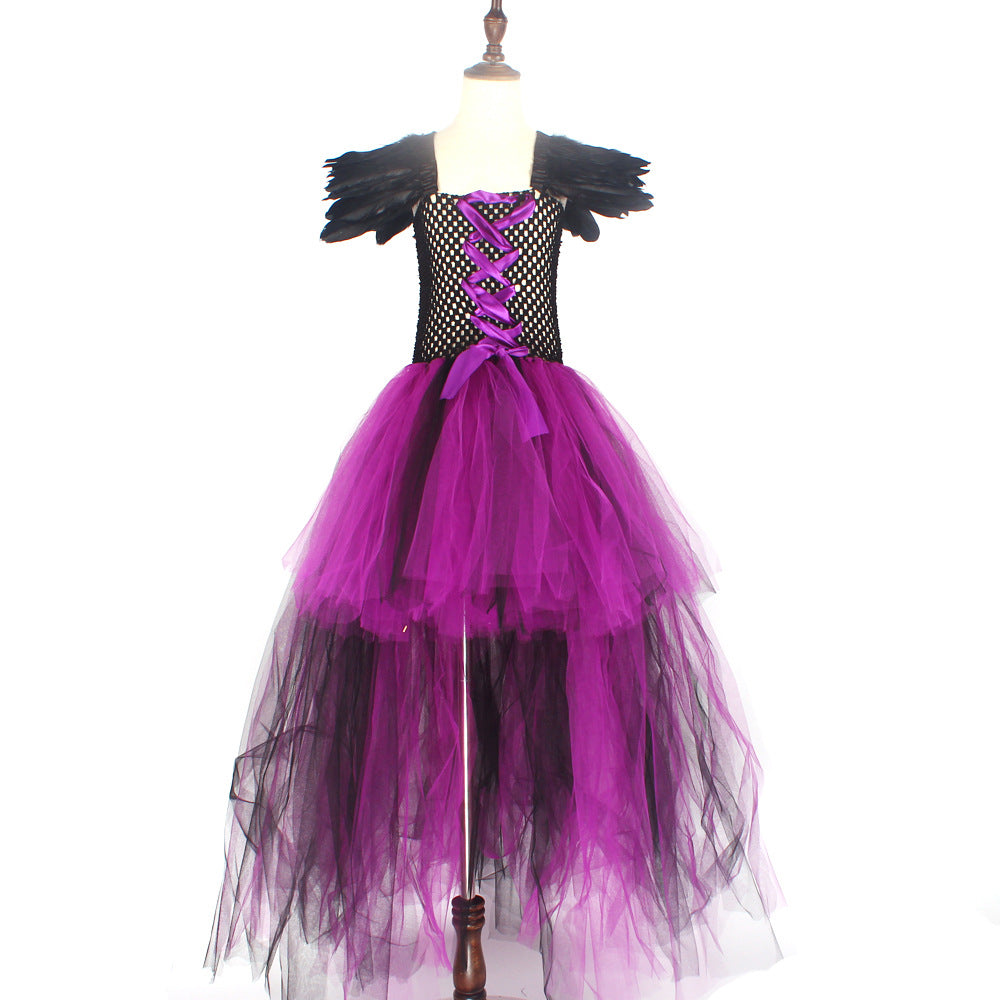 Kids Long Tail Maleficent Costume