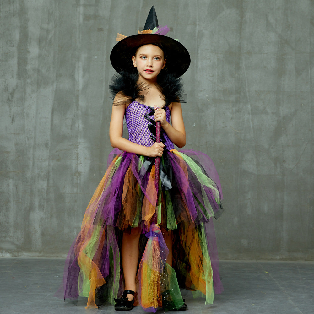 Long Tail Witch Costume with Hat