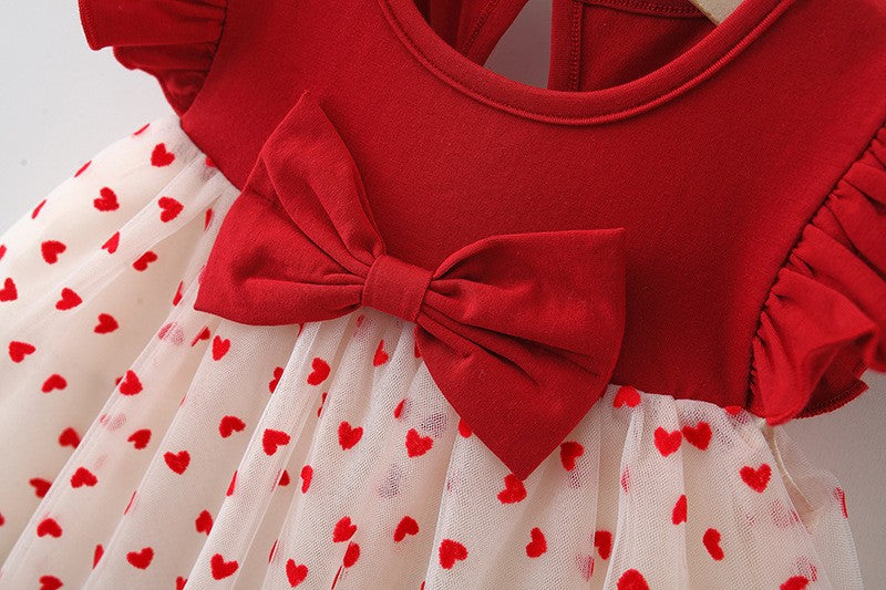 Baby Love Heart Dress with Bow