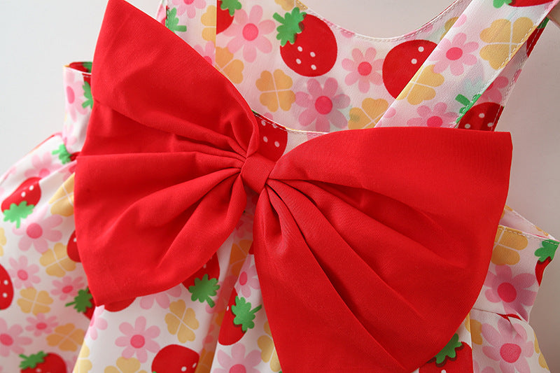 Baby Strawberry Dress with Hat