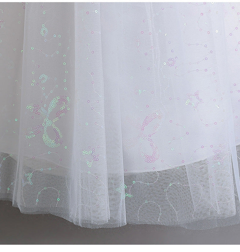 Sequins Tulle Flower Girl Dress