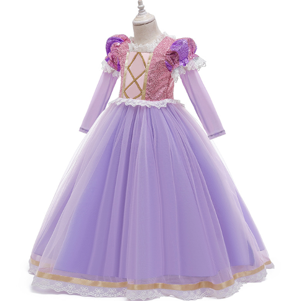 Sequins Disney Princess Rapunzel Costume in Tangled