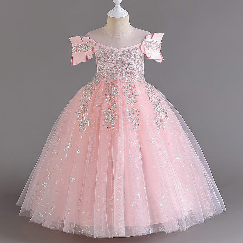 Sequins Tulle Flower Girl Dress