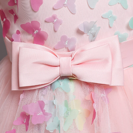 Butterfly Flower Girl Dress with Bow