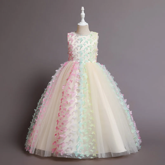 Butterfly Tulle Flower Girl Dress
