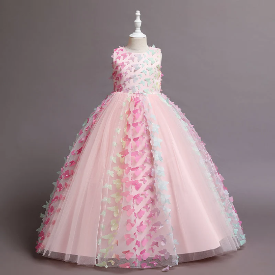 Butterfly Tulle Flower Girl Dress