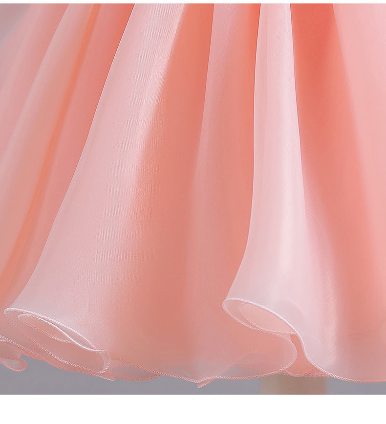Puff Sleeves Flower Girl Dress