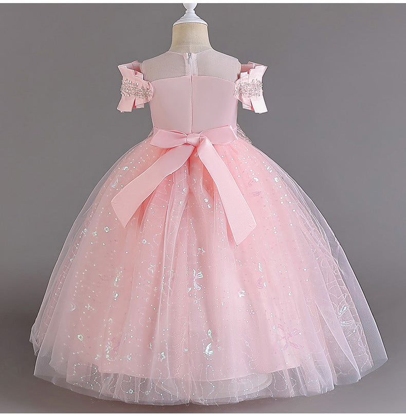 Sequins Tulle Flower Girl Dress