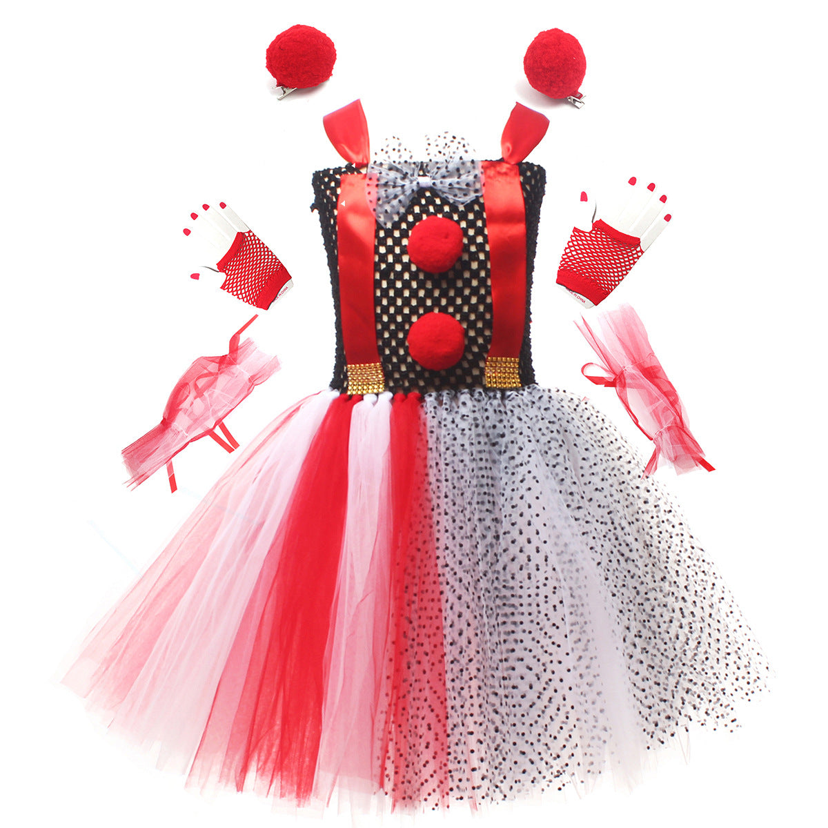 Kids Clown Girls Dress