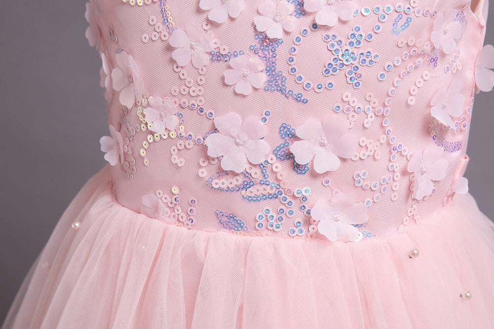 Sequins Tulle Flower Girl Dress