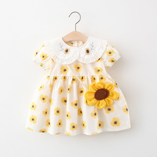 Baby Sunflower Dress with a Accessory