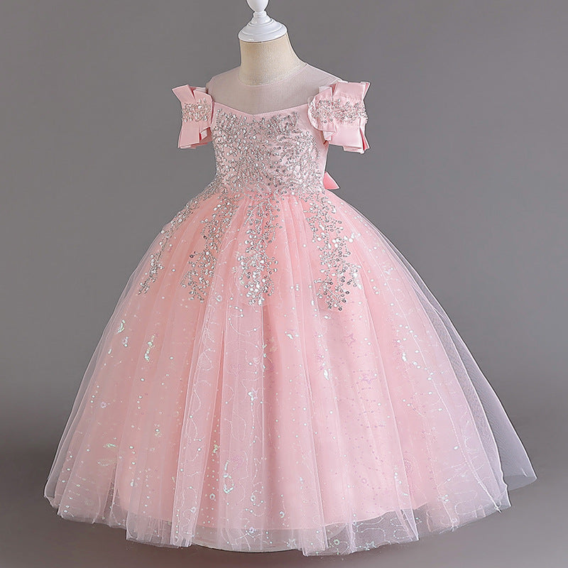 Sequins Tulle Flower Girl Dress
