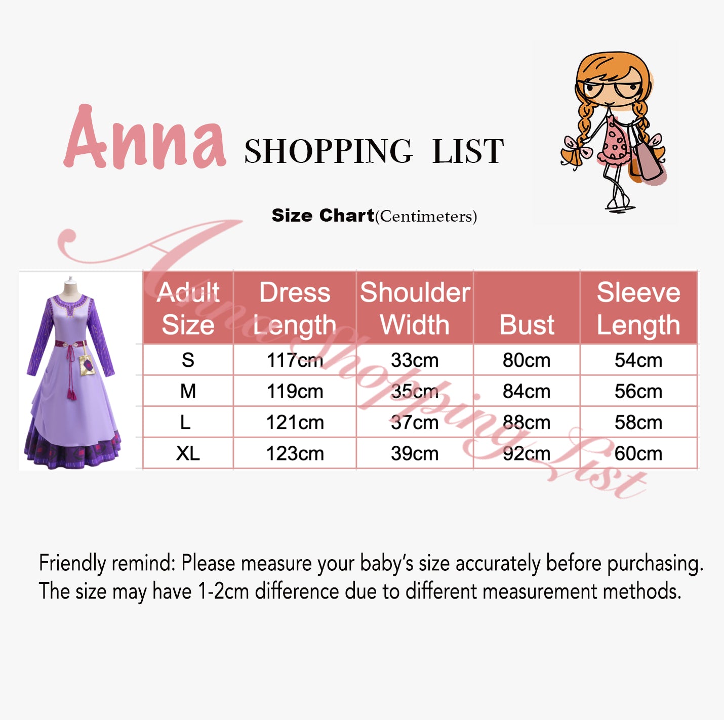 Adult Asha Costume with Bag